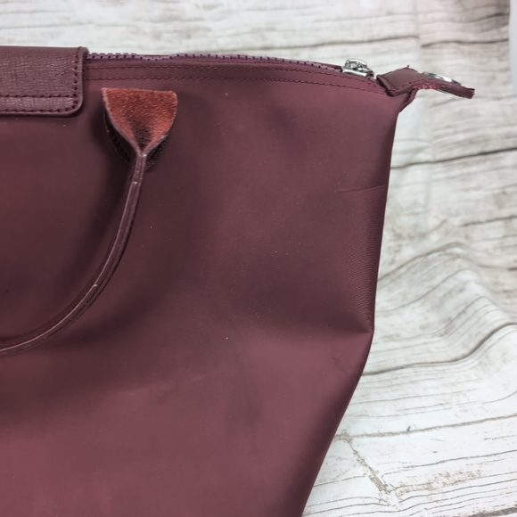 Longchamp Burgundy Le Pilage Tote Bag - Picture 12 of 15